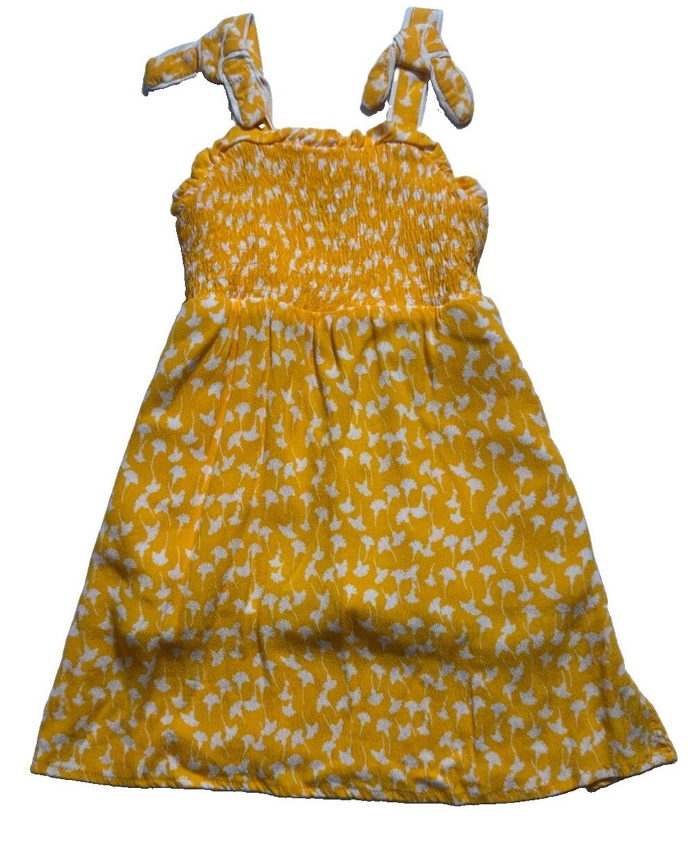 Diane von Furstenberg Target Girls Yellow Smocked Tie Strap Dress 18M